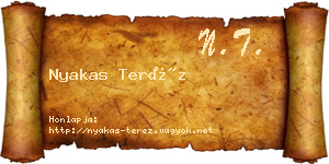 Nyakas Teréz névjegykártya